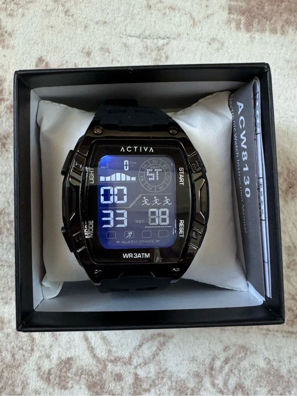 Activa X Invicta Digital Watch - 46 mm, Black (New in Box)